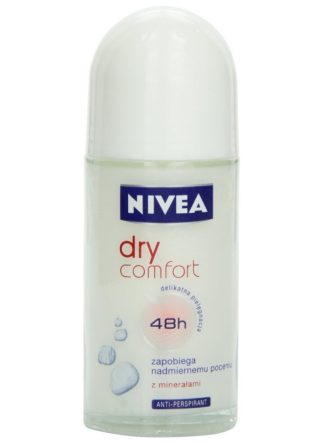 Nivea Dry Comfort Deodorant Roll-On, 1.7 Fluid Ounce (Pack of 2)