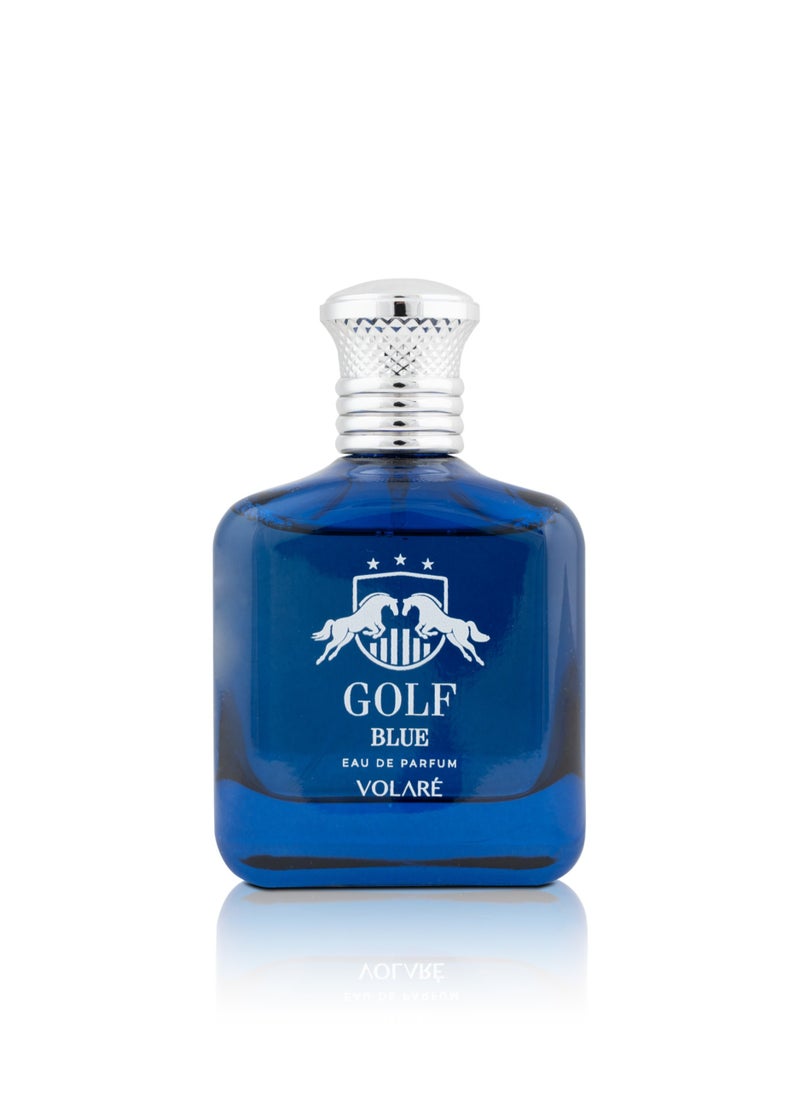Volare Golf Blue Eau De Parfum for Men - 100ml | Fresh Aquatic Scent with Cucumber, Melon & Musk