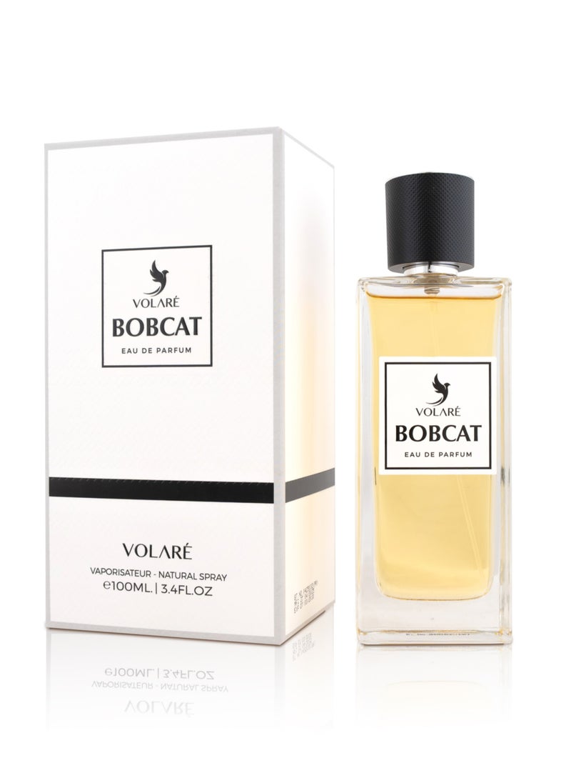 Volare Bobcat Perfume for Man - 100ml | Spicy Leather Fragrance with Pink Pepper, Suede & Vanilla