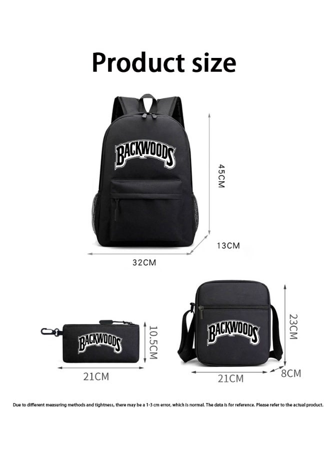 Exquisite anime backpack three-piece set, unique design sense, easy storage and stress-free - 371
