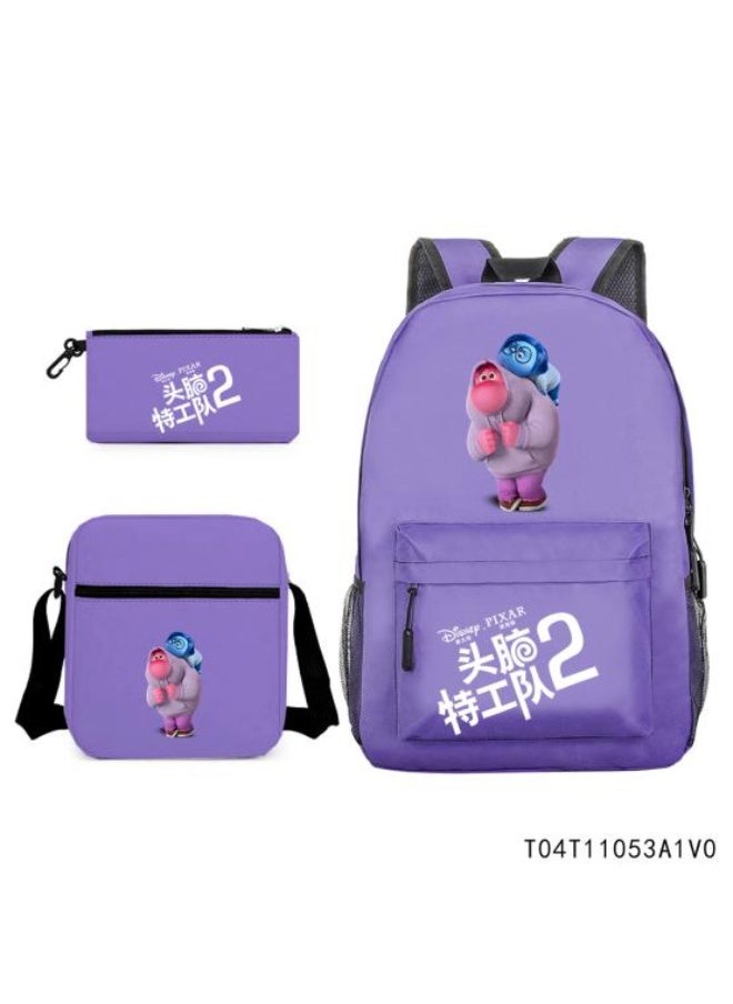 Exquisite anime backpack three-piece set, unique design sense, easy storage and stress-free - 547