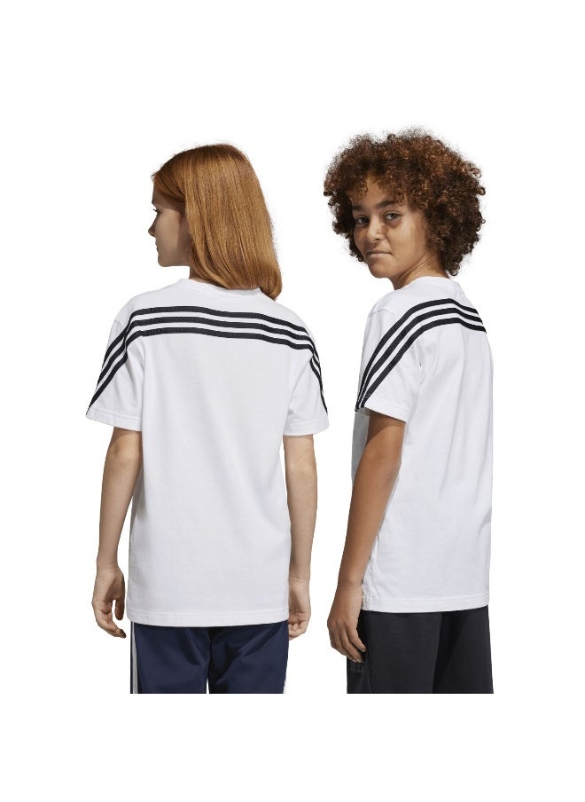 adidas U Fi 3S T White Training T-Shirts 7-8Y