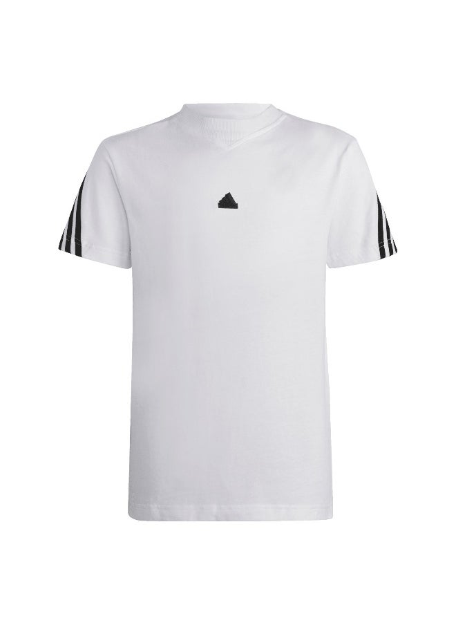 adidas U Fi 3S T White Training T-Shirts 7-8Y