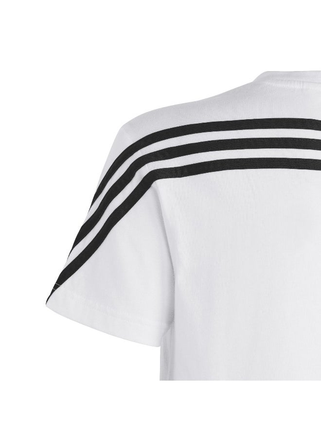 adidas U Fi 3S T White Training T-Shirts 7-8Y