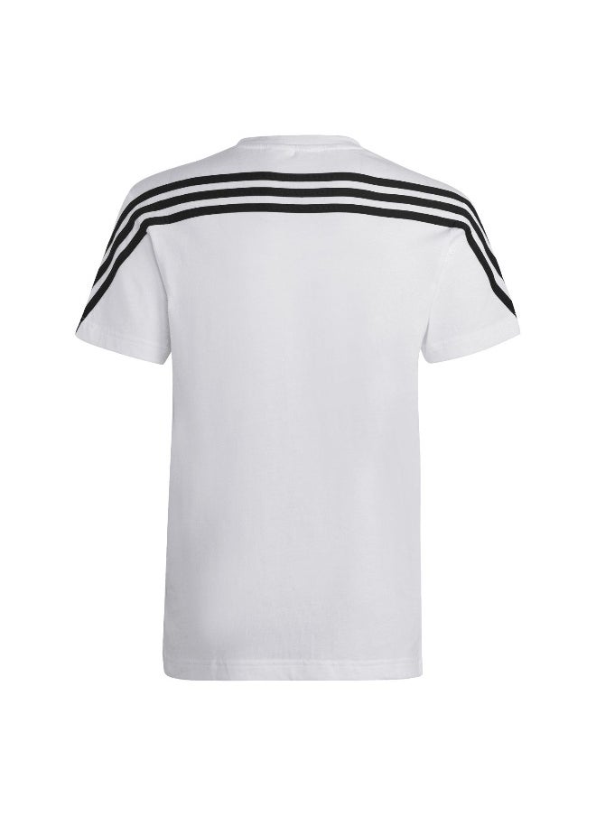 adidas U Fi 3S T White Training T-Shirts 7-8Y