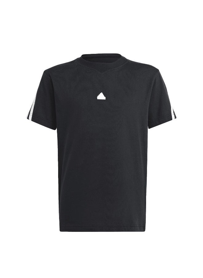 adidas U Fi 3S T Black Training T-Shirts 7-8Y