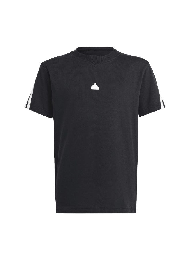 adidas U Fi 3S T Black Training T-Shirts 7-8Y