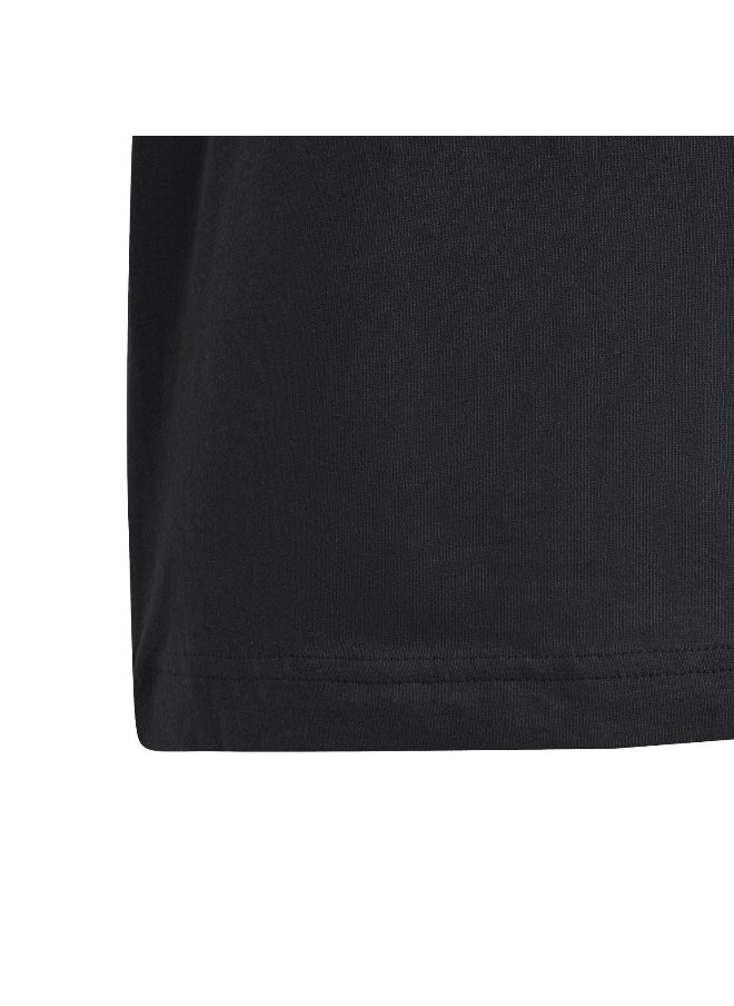 adidas U Fi 3S T Black Training T-Shirts 7-8Y