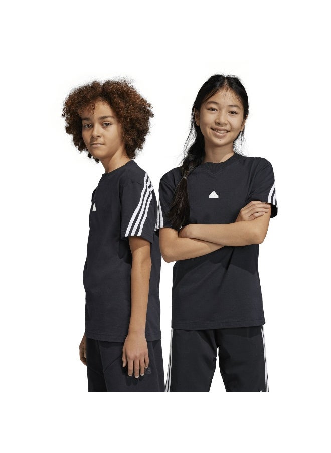 adidas U Fi 3S T Black Training T-Shirts 7-8Y