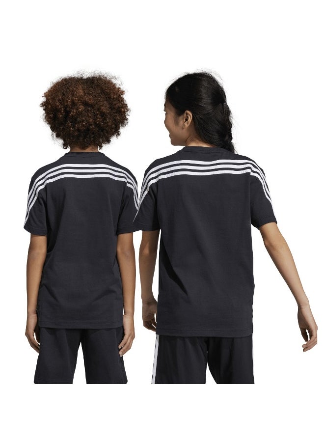 adidas U Fi 3S T Black Training T-Shirts 7-8Y