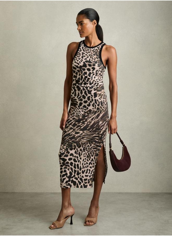 Printed Jersey Bodycon Dress