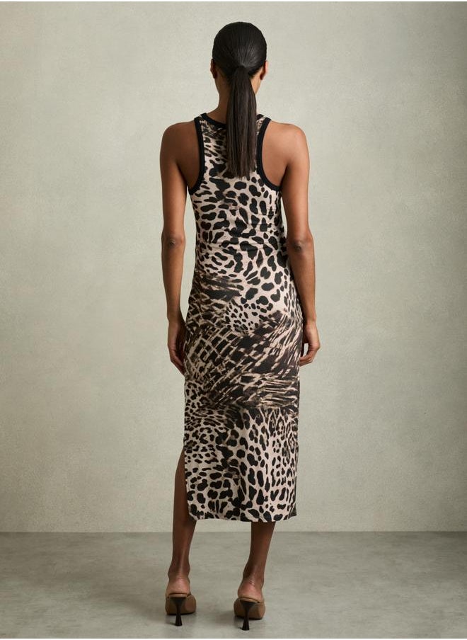 Printed Jersey Bodycon Dress