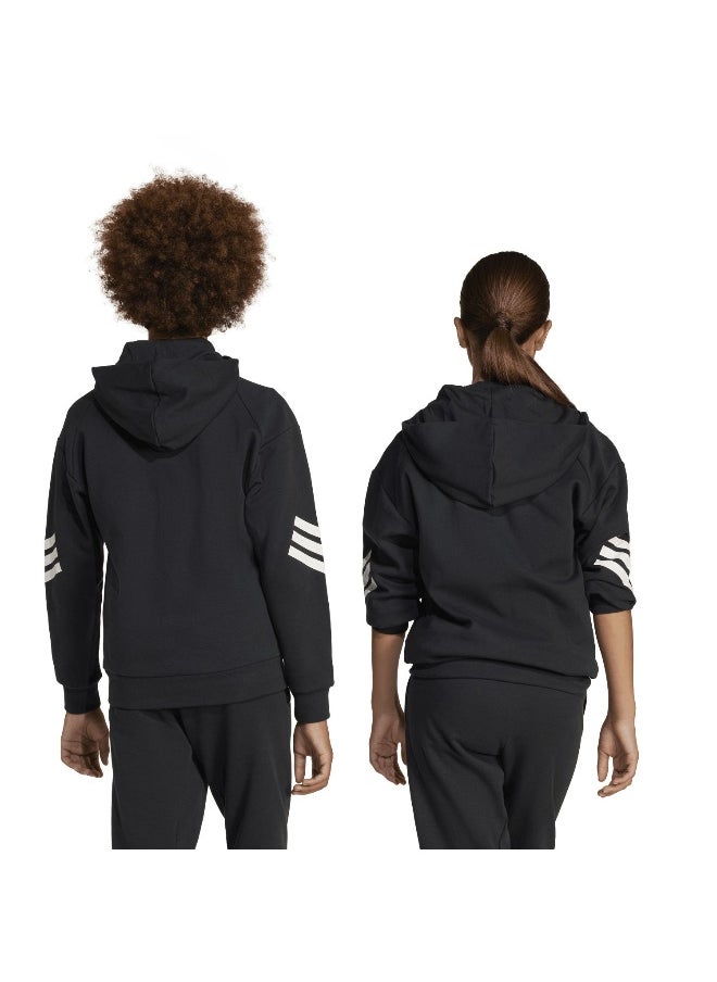adidas future icons 3 stripes full zip track unisex hooded top