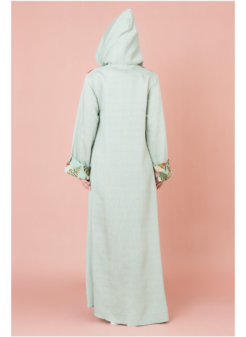 Maghrebi Leaf Hooded Jalabiya