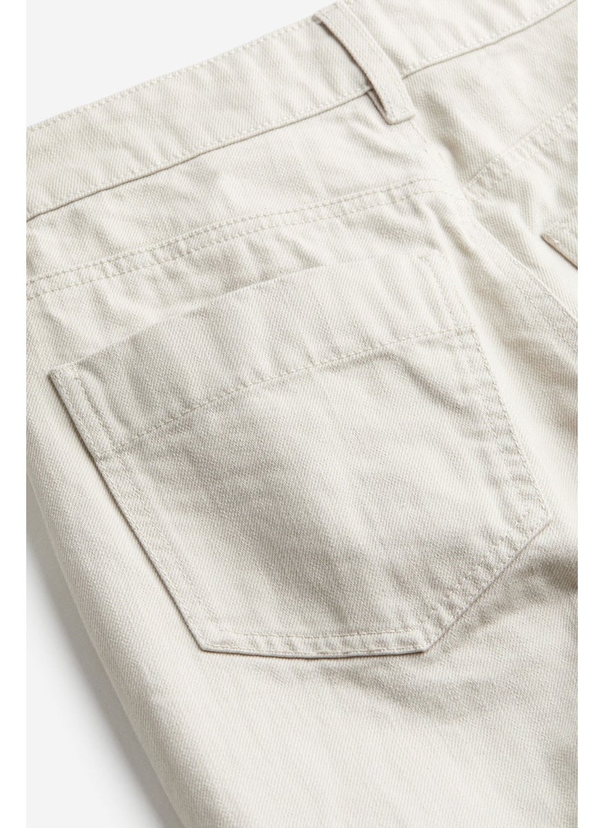 Straight Twill Trousers