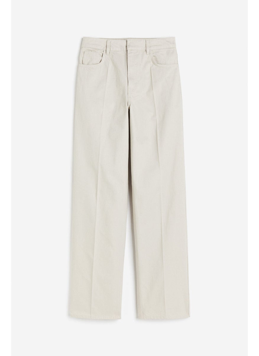 Straight Twill Trousers