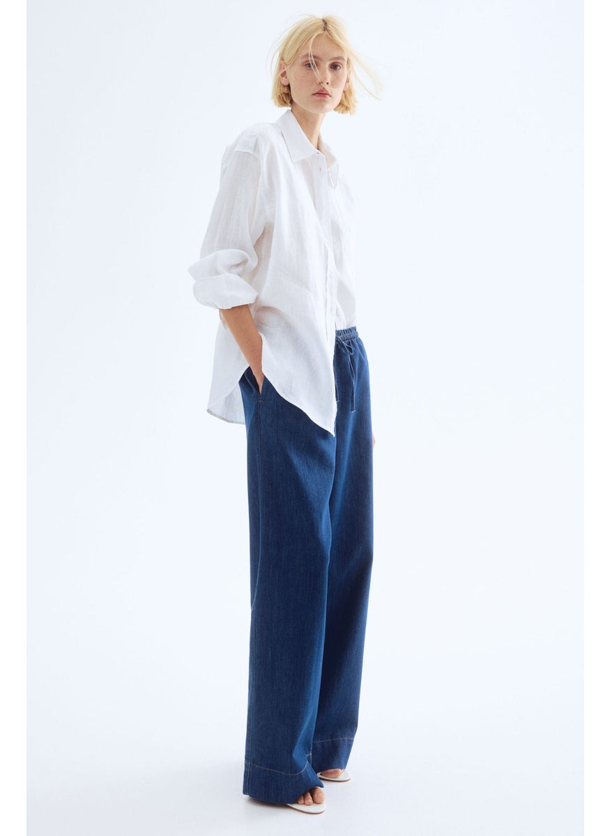 Denim Pull-On Trousers