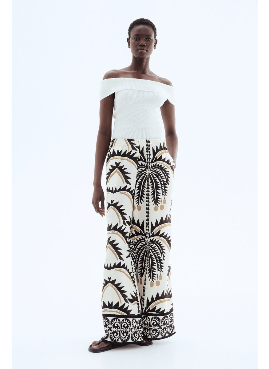 Wide Pull-On Trousers