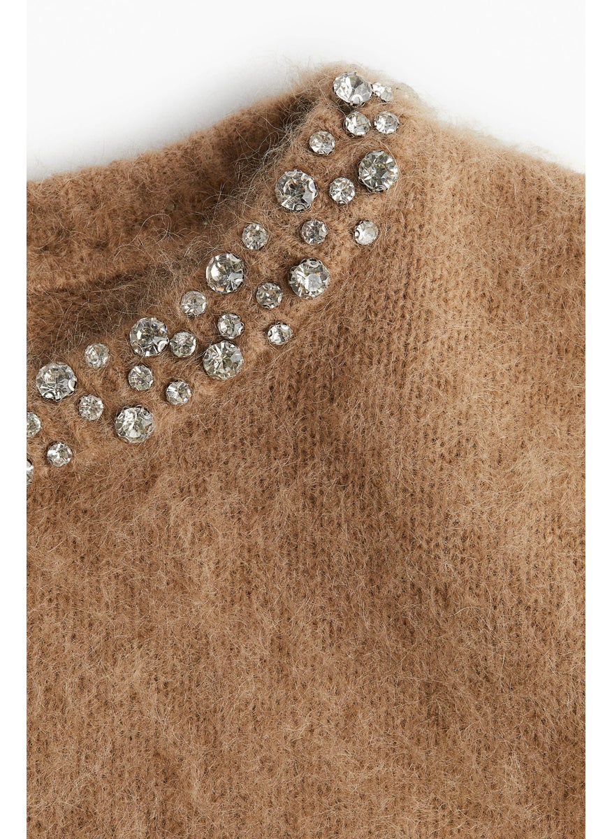 Embellished Mohair-Blend Top