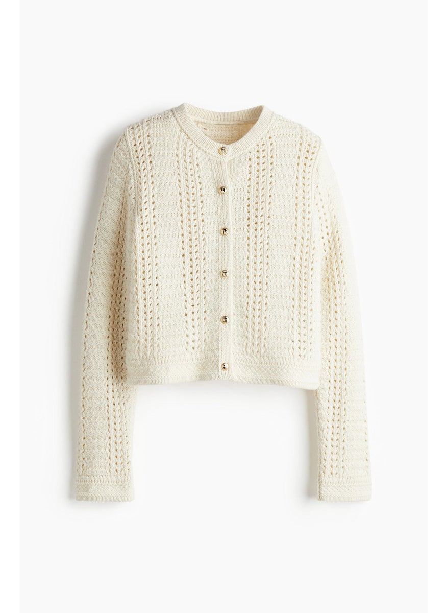 Pointelle-Knit Cardigan