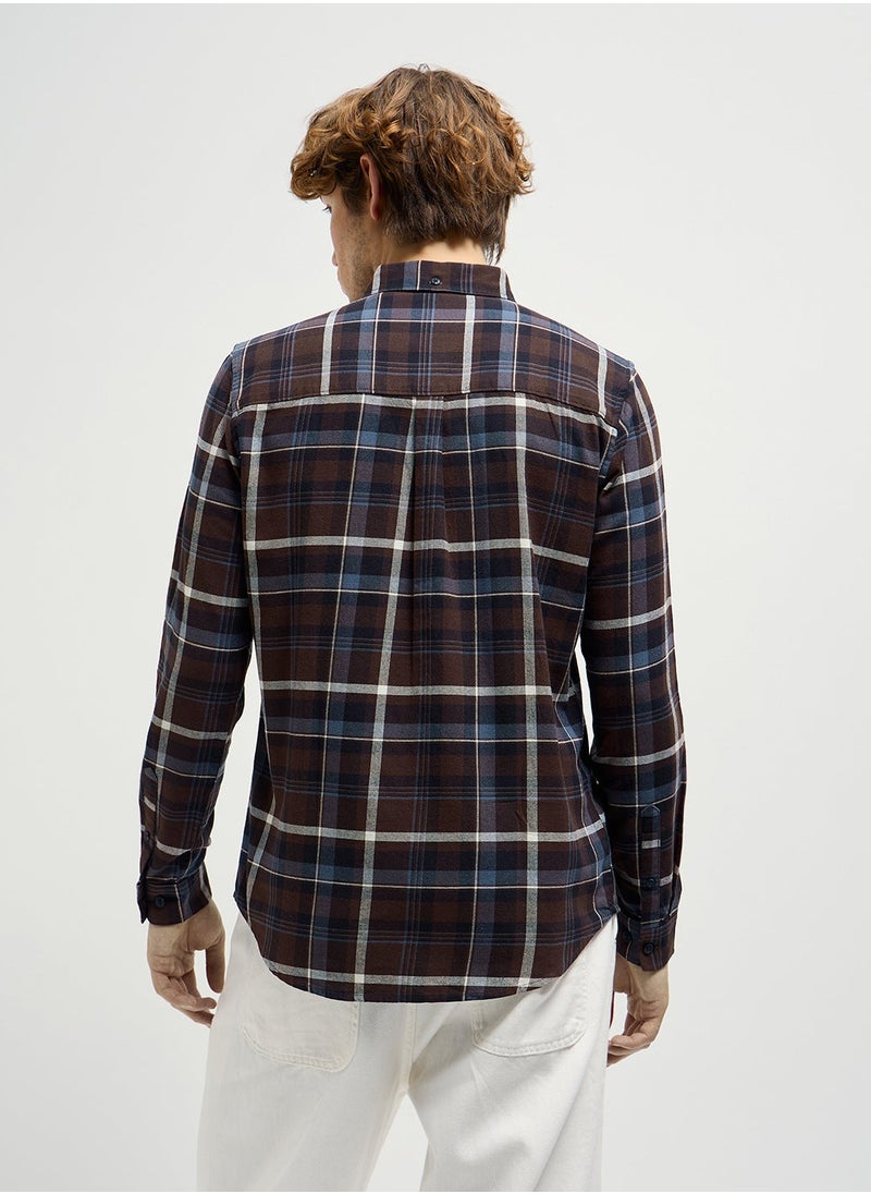 Cotton Shirt for Men | Slim Fit, Long Sleeve, Casual or Formal Button-Down | Soft, Breathable Fabric for Work, Everyday, & All-Season Wear in Stylish