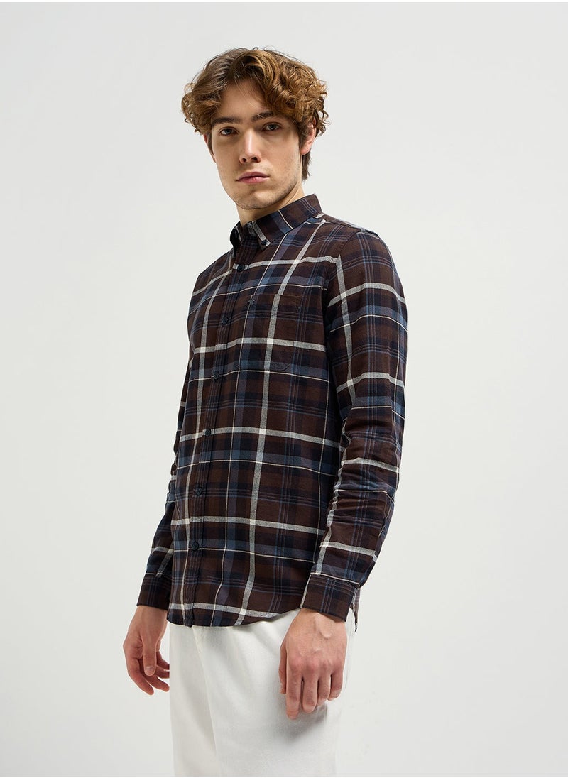 Cotton Shirt for Men | Slim Fit, Long Sleeve, Casual or Formal Button-Down | Soft, Breathable Fabric for Work, Everyday, & All-Season Wear in Stylish