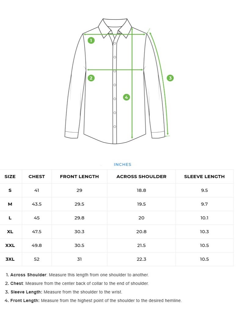 Men's Cotton Shirt | Casual & Formal Long Sleeve Slim Fit | Classic Button-Down, Office & Everyday Wear, Comfortable & Breathable Fabric