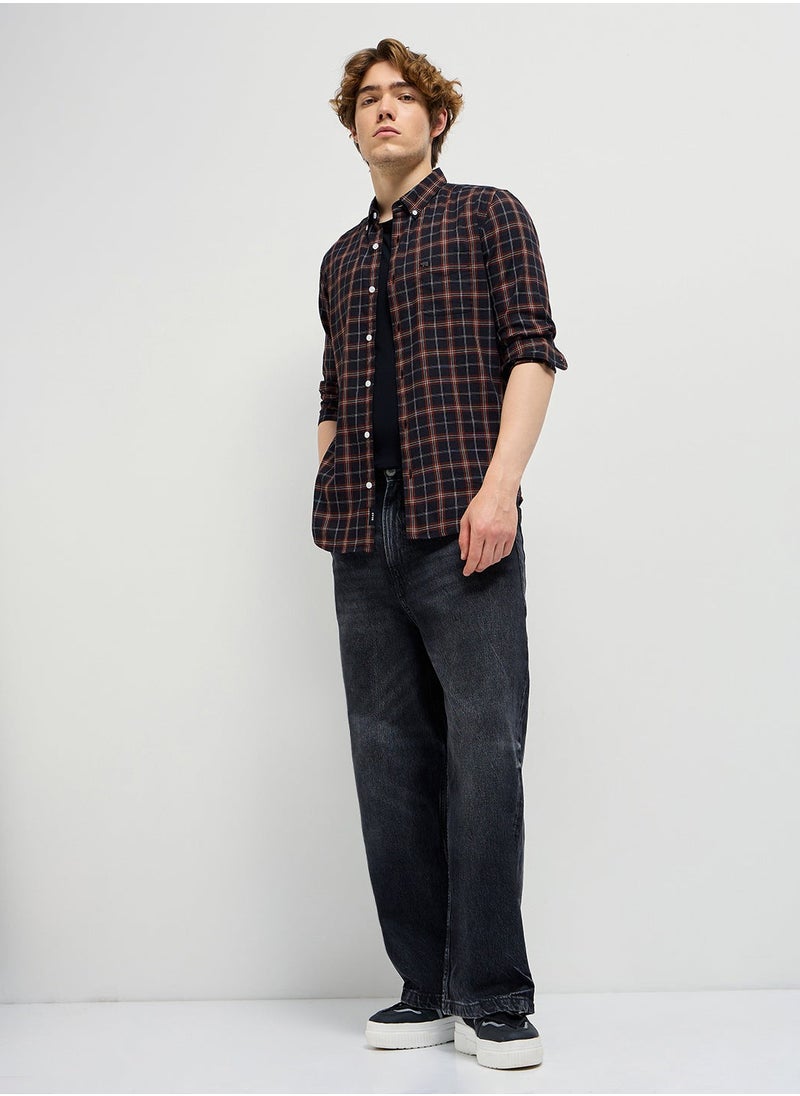 Cotton Shirt for Men | Slim Fit, Long Sleeve, Casual or Formal Button-Down | Soft, Breathable Fabric for Work, Everyday, & All-Season Wear in Stylish Colors