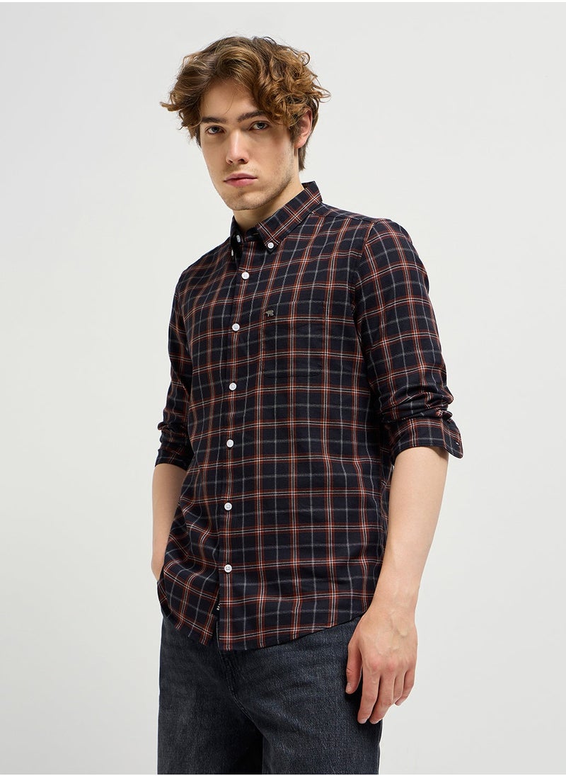 Cotton Shirt for Men | Slim Fit, Long Sleeve, Casual or Formal Button-Down | Soft, Breathable Fabric for Work, Everyday, & All-Season Wear in Stylish Colors