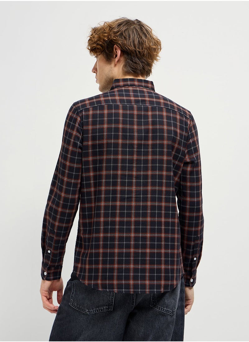 Cotton Shirt for Men | Slim Fit, Long Sleeve, Casual or Formal Button-Down | Soft, Breathable Fabric for Work, Everyday, & All-Season Wear in Stylish Colors