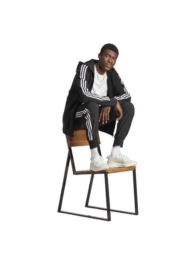 adidas M 3S Ft Fz Hd Black Training Track Tops 2XSS