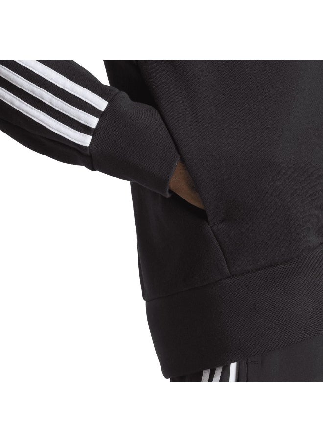 adidas M 3S Ft Fz Hd Black Training Track Tops 2XSS