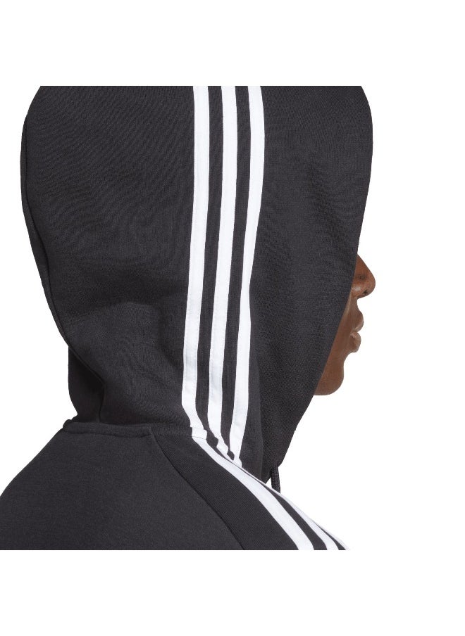 adidas M 3S Ft Fz Hd Black Training Track Tops 2XSS