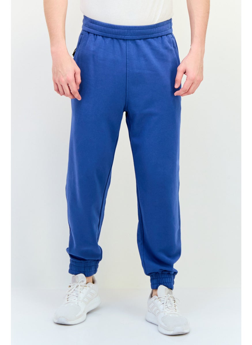 Men Regular Fit Solid Jogger Pants, Blue