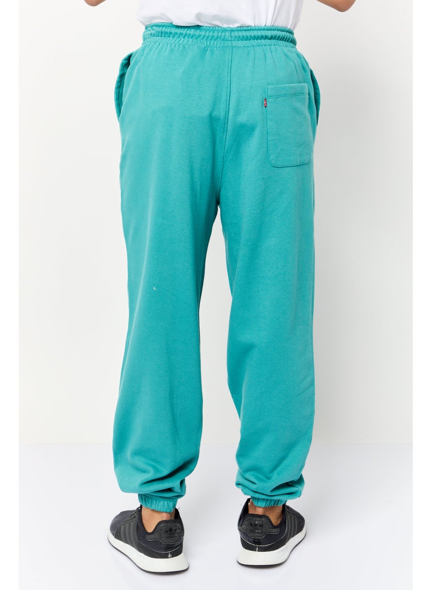 Men Regular Fit Solid Sweatpants, Slate Green