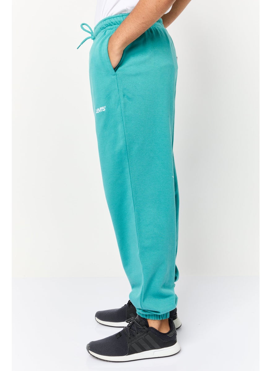 Men Regular Fit Solid Sweatpants, Slate Green
