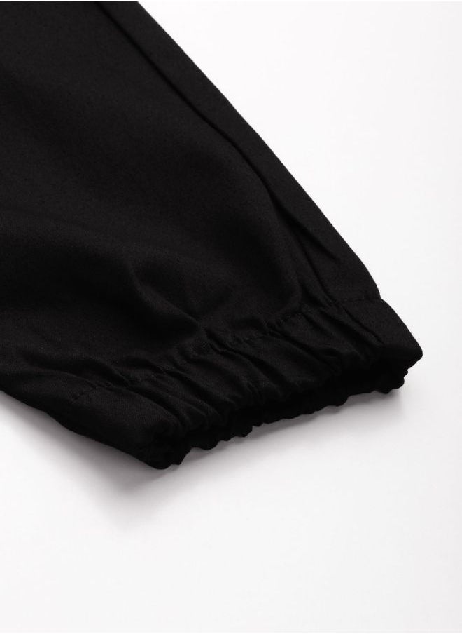 Men Slim Fit Solid Mid-Rise Stretchable Chino Joggers