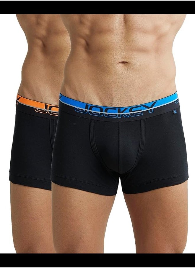 Jockey FP03 Men's Super Combed Cotton Rib Solid Trunk with Ultrasoft Waistband
