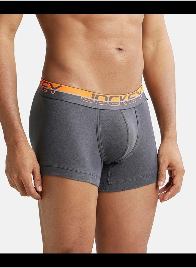 Jockey FP03 Men's Super Combed Cotton Rib Solid Trunk with Ultrasoft Waistband