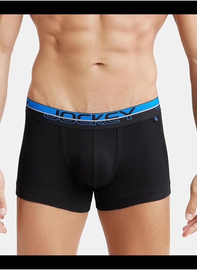 Jockey FP03 Men's Super Combed Cotton Rib Solid Trunk with Ultrasoft Waistband