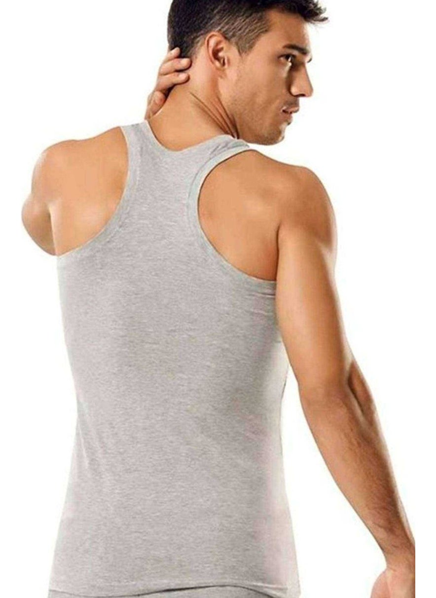 3 Pieces Ribana Sports Men's Gray Undershirt 0118