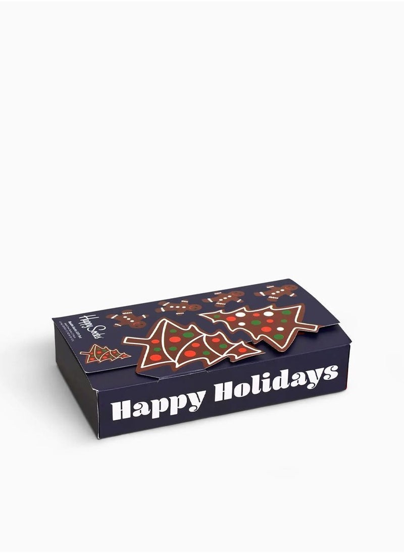 Happy Socks 2-Pack Gingerbreat Cookies Socks Gift Set