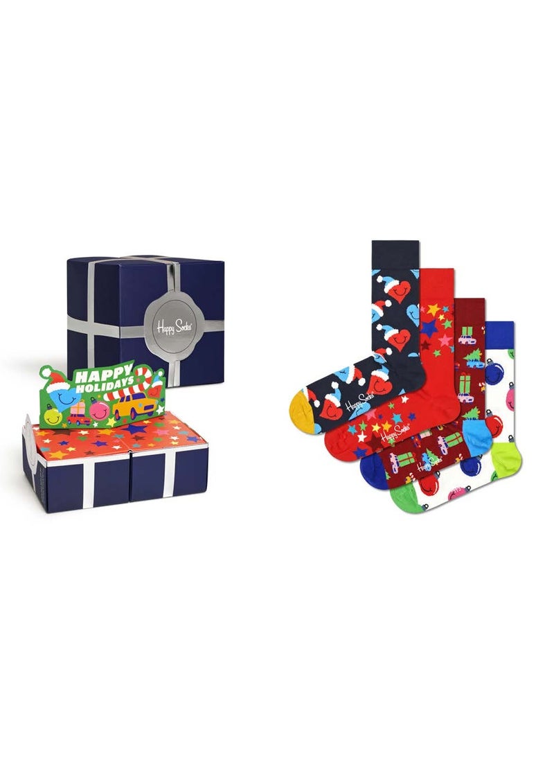 Happy Socks 4-Pack Holiday Vibes Gift Set