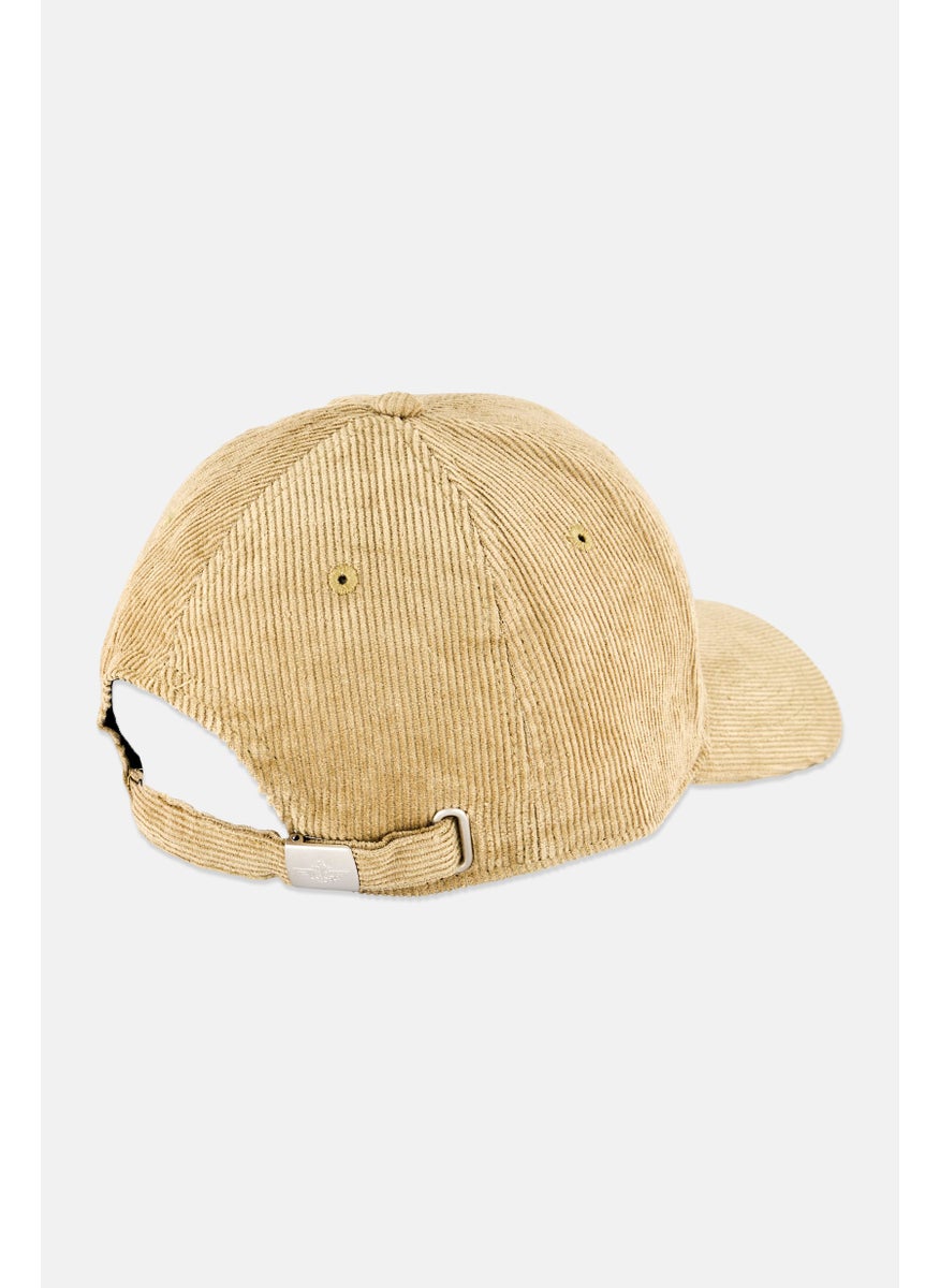Men Embroidered Logo Cap, Beige