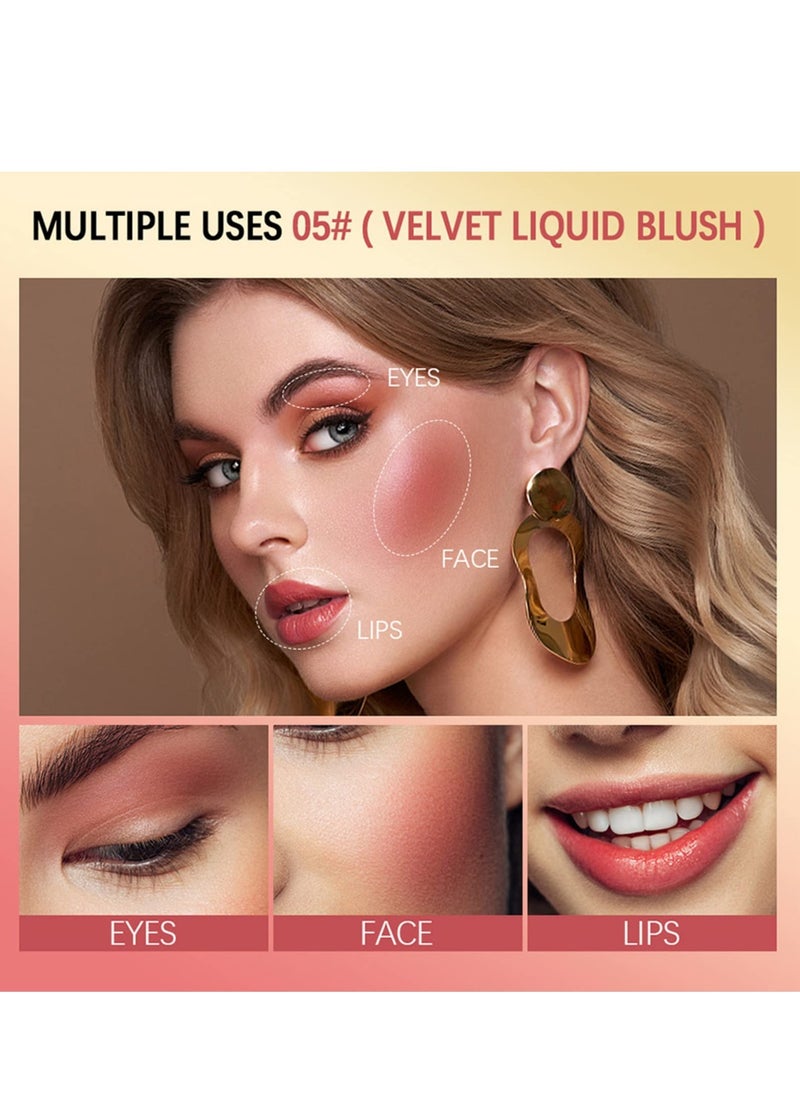 Liquid Blush for Cheeks - Lightweight Cream Blush Makeup, Breathable & Natural Finish, Silky Smooth Waterproof Formula, Long-lasting & Easy to Blend for a Flawless Look