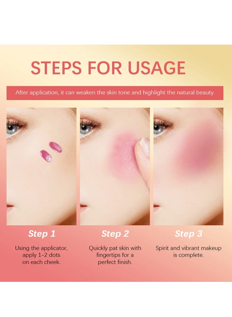 Liquid Blush for Cheeks - Lightweight Cream Blush Makeup, Breathable & Natural Finish, Silky Smooth Waterproof Formula, Long-lasting & Easy to Blend for a Flawless Look