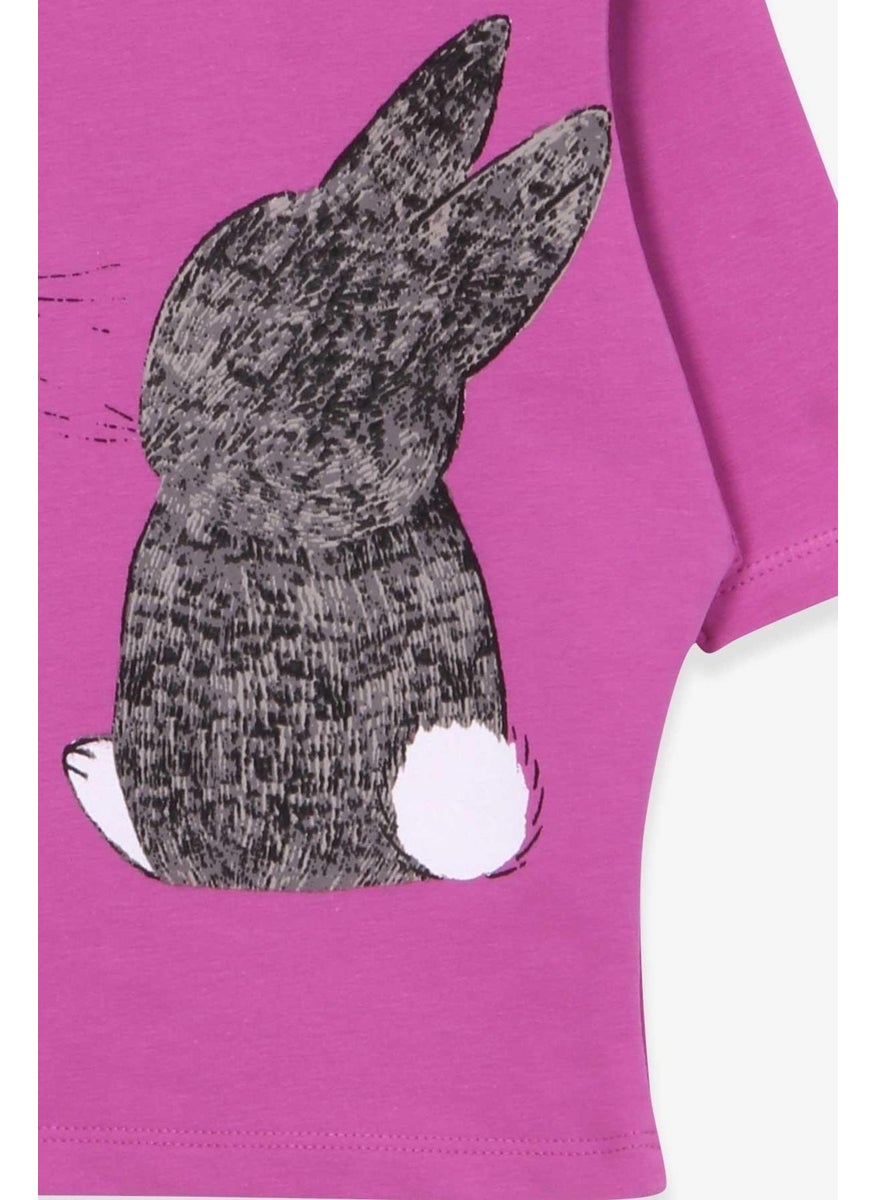 Girl's Tunic Rabbit Patterned 1.5-5 Years, Purple