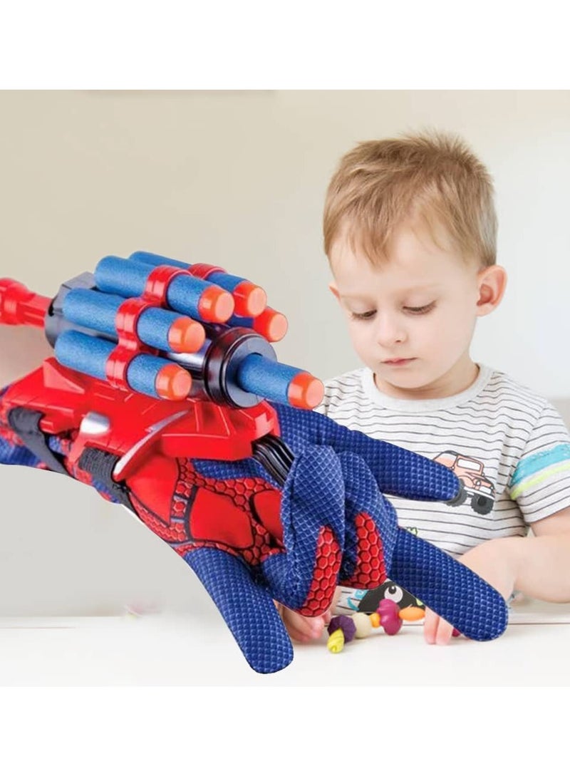 Launcher Gloves for Spiderman, Super Hero Web Shooter for Kids, Spider Shooter Toy, Spider-Man Launcher Gloves Educational Toys, Spider Launcher Wrist Toys Costume Cosplay Super Hero Toys Gift