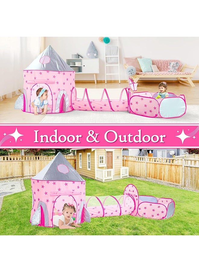 3 Piece Kids Tent Foldable Tunnel Pop Up Toys Kids Indoor Outdoor Playhouse Outdoor Play Toys