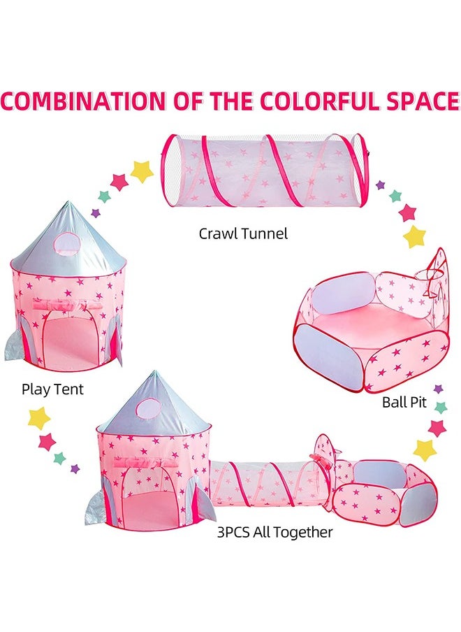 3 Piece Kids Tent Foldable Tunnel Pop Up Toys Kids Indoor Outdoor Playhouse Outdoor Play Toys